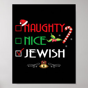 Poster Naughty Nice Groupe Juif Correspondant Cadeaux de 