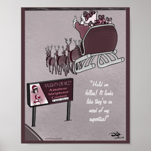 Poster Naughty ou Nice Holiday
