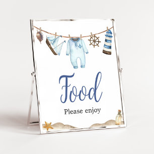 Poster Nautical Sailor Ahoy Baby shower