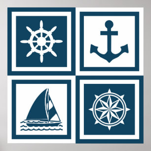 Poster Nautical themed design
