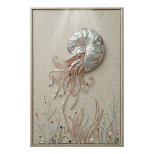 Poster Nautilus Shell Ocean Wall Art