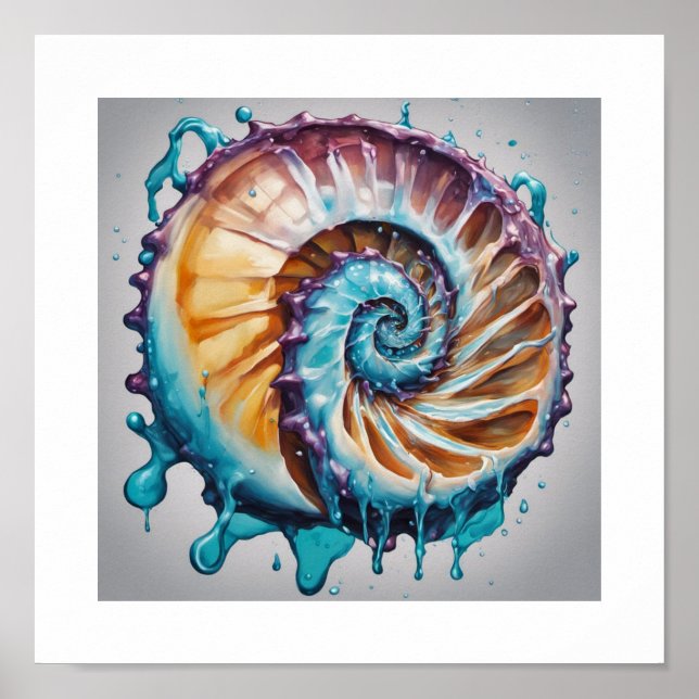 Poster Nautilus Shell Sea World (Devant)