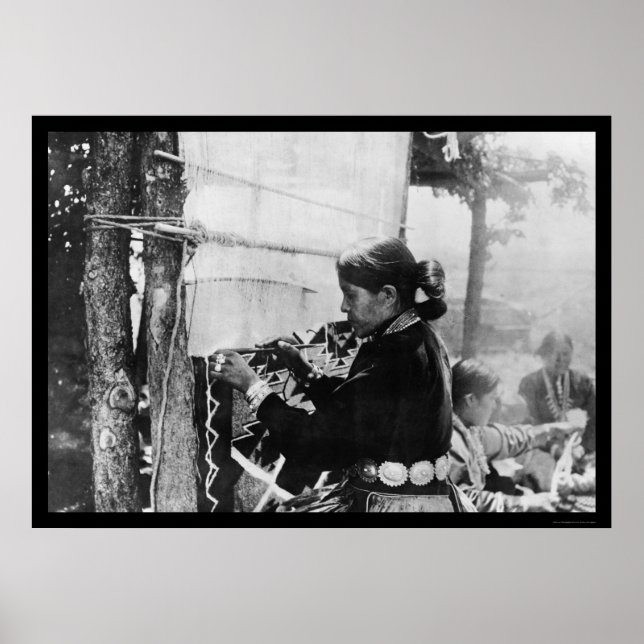 Poster Navajo Indian Weaver 1912 (Devant)