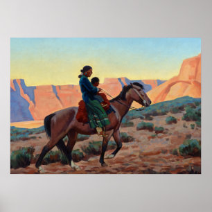 Poster Navajo Mother, 1945 par Maynard Dixon
