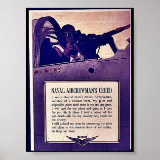 Poster Naval Aircrewman'a Creed
