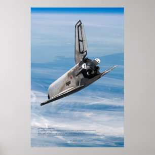 Poster Navette soviétique Buran au-dessus de la planète T
