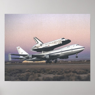 Poster Navette spatiale Atlantis Atop Nasa's 747