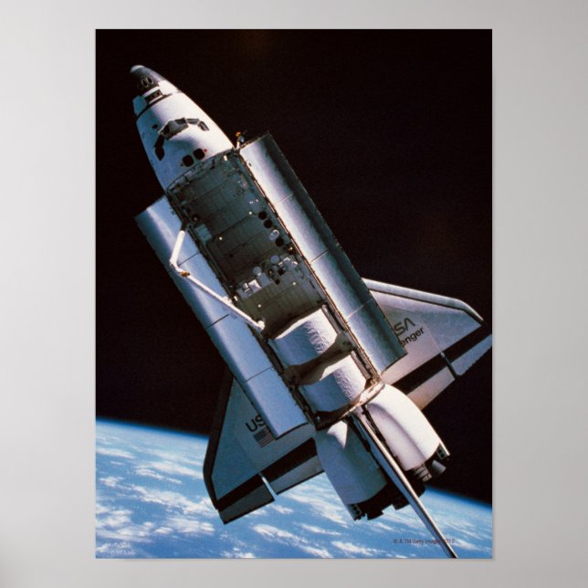 Poster Navette spatiale avec Baie de cargaison ouverte (Devant)