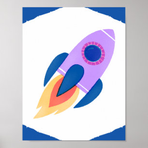Poster Navette Spatiale Blast Off Left