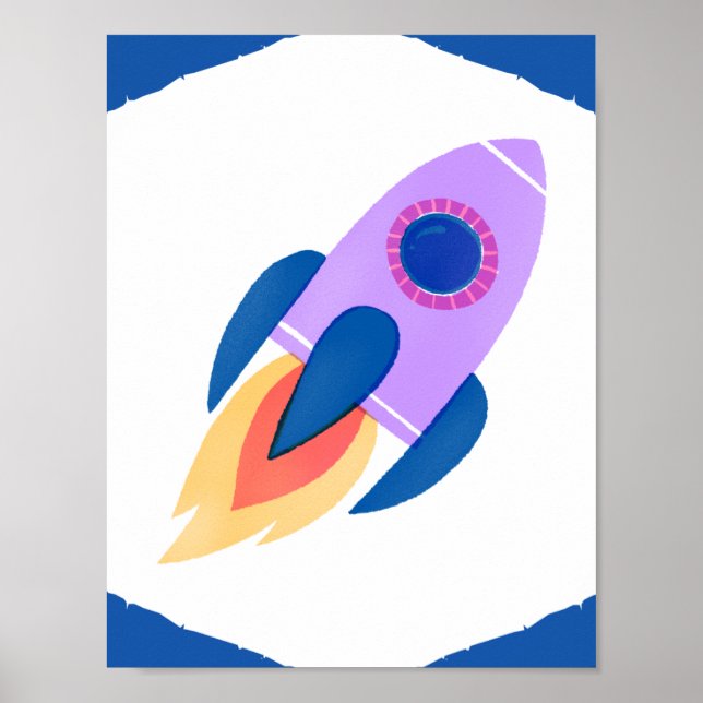 Poster Navette Spatiale Blast Off Left (Devant)