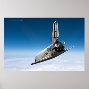 Poster Navette spatiale Bourane : Descente dans les nuage