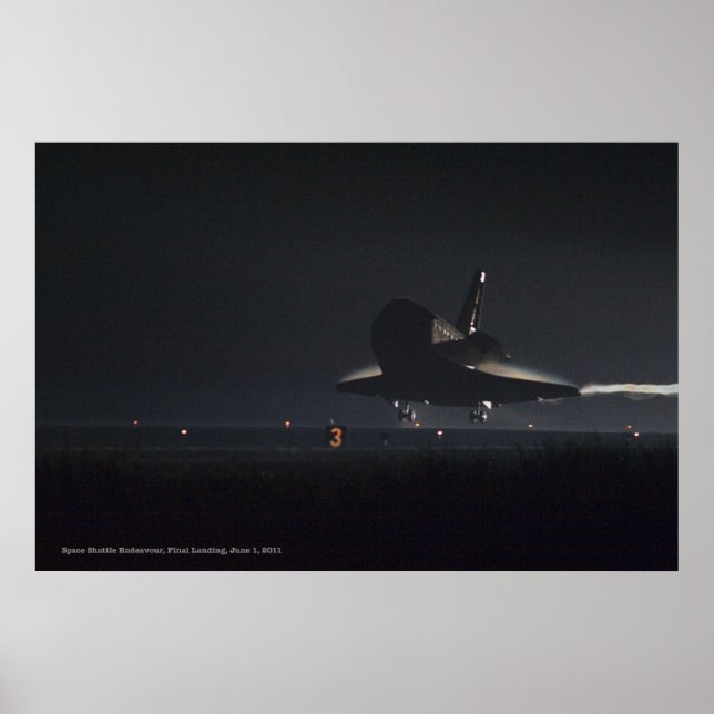 Poster Navette spatiale Endeavor, atterrissage final (Devant)