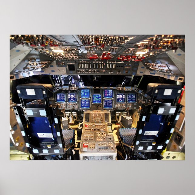 Poster Navette spatiale Endeavor OV-105 Cockpit (Devant)