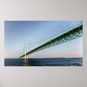 Poster Navigation sous le pont Mackinac