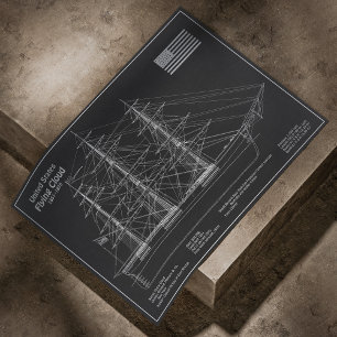 Poster Navire Clipper Flying Cloud - Plan PD