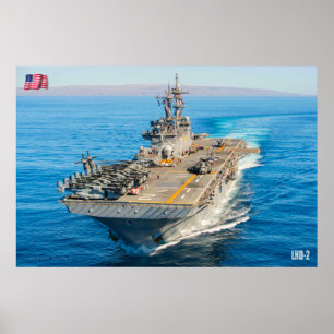 POSTER NAVIRE D'ASSAUT AMPHIBIEUX - LHD-2