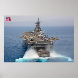 POSTER NAVIRE D'ASSAUT AMPHIBIEUX - LHD-3