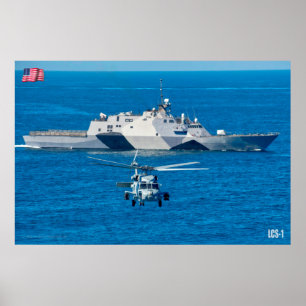 POSTER NAVIRE DE COMBAT LITTORAL - LCS-1