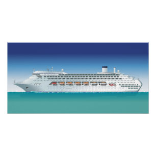 Poster Navire de croisière très détaillé