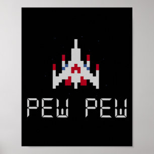Poster Navire de jeu vidéo rétro 1