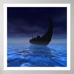 POSTER NAVIRE DE VIKING