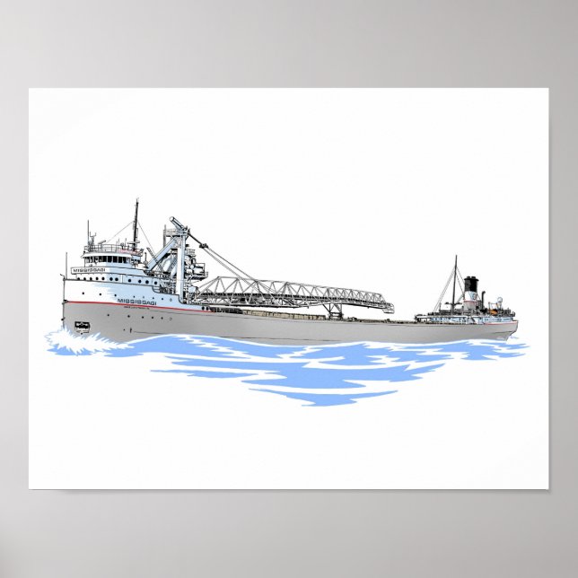 Poster Navire Mississagi des Grands Lacs (Devant)