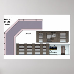 Poster Navire perdu dans le couloir spatial