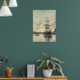 Poster navire sur les touques