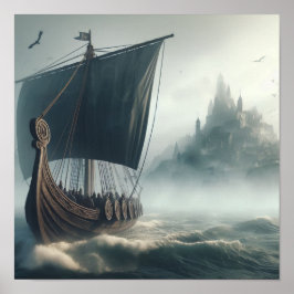 Poster Navire viking