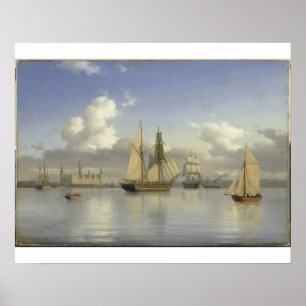 Poster Navires de navigation outre de château de