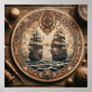 Poster Navires de salage néerlandais (Pays-Bas)