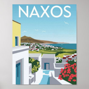 Poster Naxos Grèce Travel