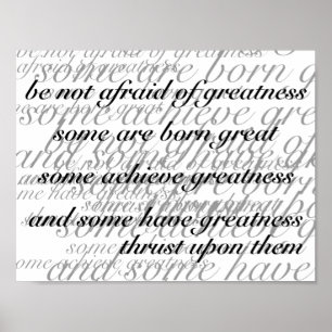 Poster N'ayez pas peur de la grandeur