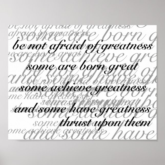 Poster N'ayez pas peur de la grandeur (Devant)