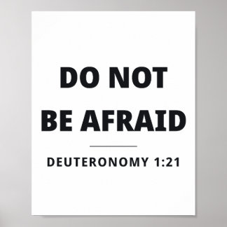 Poster N'ayez pas peur Deutéronome 1:21 Verset biblique