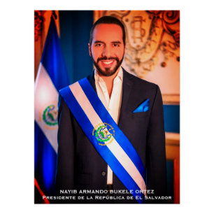 Poster Nayib Bukele, Président du Salvador