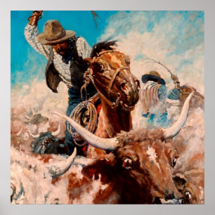 Poster NC Wyeth Peinture "Découpe"