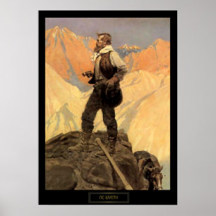 Poster NC Wyeth Peinture historique "Le Prospecteur"