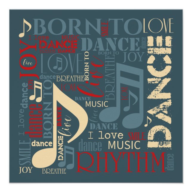 Poster Né à Dance Blue/Red/Gold ID277 (Devant)