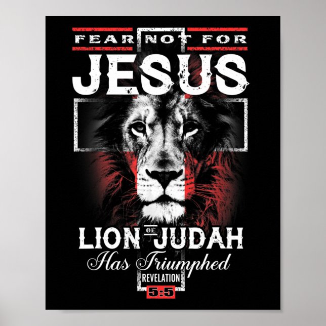 Poster Ne Craindre Pas Pour Jésus Le Lion De Juda A Triom (Devant)