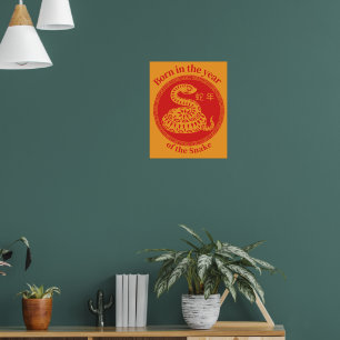Poster Né dans l'année du serpent - Zodiaque chinois