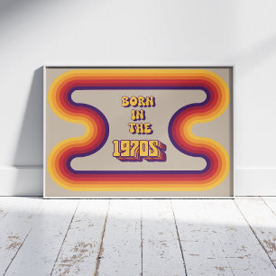 Poster Né dans les années 1970, Millenials, Gen X, année