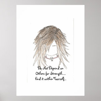 Poster Ne dépendez pas des autres pour la force. Toile