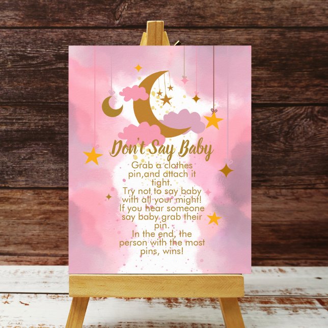 Poster Ne dites pas bébé Twinkle Twinkle Little Star Pink (Créateur téléchargé)