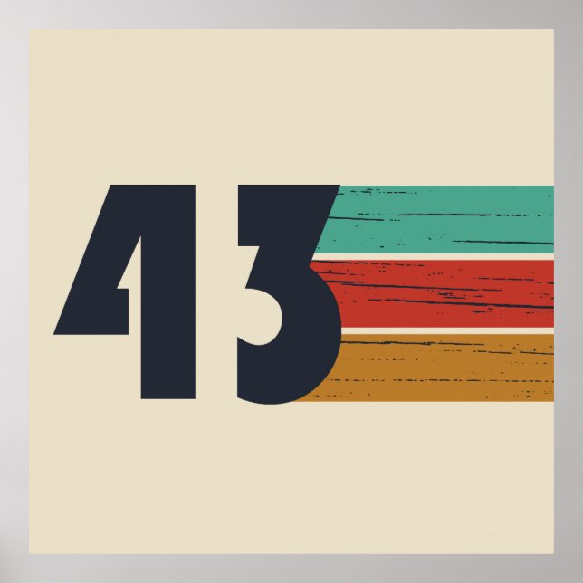 Poster né en 1943 anniversaire vintage (Devant)