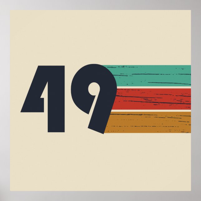 Poster né en 1949 anniversaire vintage (Devant)