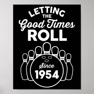 Poster Né en 1954, quilleur âgé de 1954 ans, anniversaire