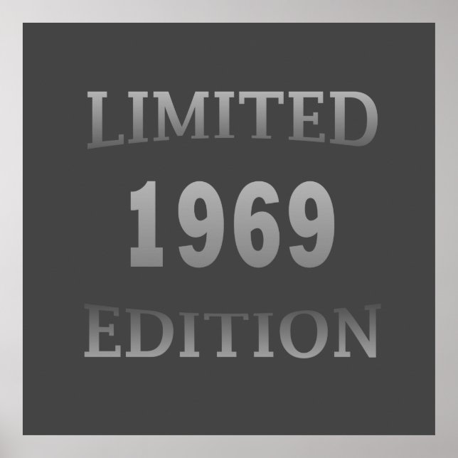 Poster né en 1969 anniversaire vintage (Devant)