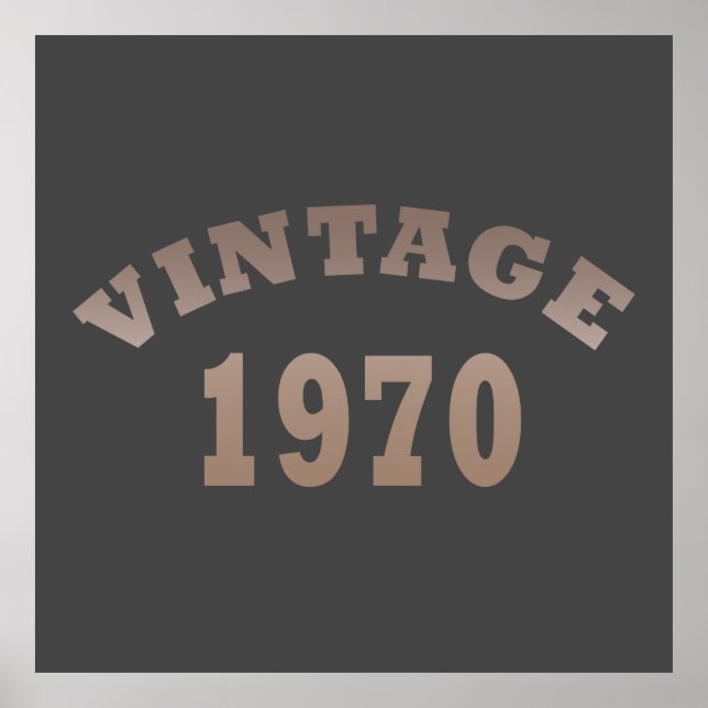 Poster Né en 1970 anniversaire vintage (Devant)