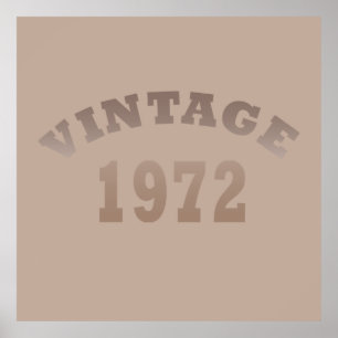 Poster Né en 1972 vintage classique